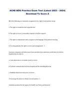 ACHE BOG Practice Exam Test (Latest 2023  2024) Download To Score A