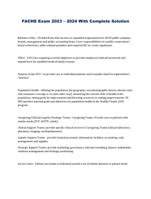 FACHE Exam 2023  2024 With Complete Solution