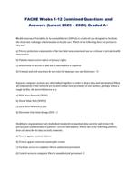 FACHE Weeks 1-12 Combined Questions and Answers (Latest 2023  2024) Graded A+