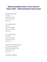 Relias Dysrhythmia Basic Test A Answers (Latest 2023  2024) Satisfaction Guaranteed