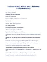 Alabama Boating Manual 2023  2024 With Complete Solution