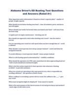 Alabama Drivers ED Boating Test Questions and Answers (Rated A+)