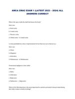 AMCA CMAC EXAM 1 (LATEST 2023  2024) ALL ANSWERS CORRECT