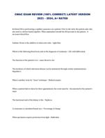 CMAC EXAM REVIEW (100% CORRECT) LATEST VERSION 2023  2024, A+ RATED