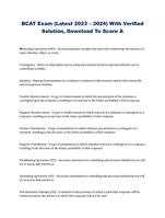 BCAT Exam (Latest 2023  2024) With Verified Solution, Download To Score A
