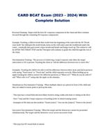 CARD BCAT Exam (2023  2024) With Complete Solution