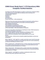 COKO Exam Study Deck 1 (176 Questions) With Complete Verified Solution