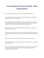 CA Jurisprudence PT Exam (Latest 2023  2024) Verified Solutions