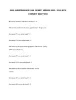 OHIO JURISPRUDENCE EXAM (NEWEST VERSION 2023  2024) WITH COMPLETE SOLUTIONS