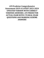 ATI Predictor Comprehensive Assessment 2019 A LATEST 2023-2024
