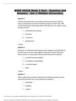 NURS 6501N Week 3 Quiz  Question and Answers  Set 2 (Walden University)