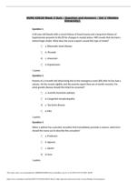 NURS 6501N Week 3 Quiz  Question and Answers  Set 2 (Walden University)