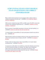 ACRP CP FINAL EXAM LATEST 2024 REAL  EXAM 150 QUESTIONS AND CORRECT  ANSWERS|AGRADE