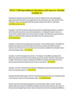 WGU C268 Spreadsheets Questions and Answers Already Graded A+