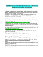 ATI Fundamentals Proctored Exam Questions and Answers with Rationales.