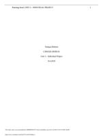 CJHS320-1903B-01 Unit 3  Individual Project - Colorado Technical University