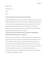 What does the Bible state on life and on being a human being?