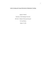 Action Learning and Concept Motivation in Mathematics Teaching