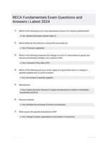 RECA Fundamentals Exam| 2023/ 2024| Questions and Verified Answers|100% Correct