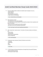 Certified Member study guide questions and answers