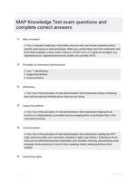 MAP Knowledge Test exam questions and complete correct  answers