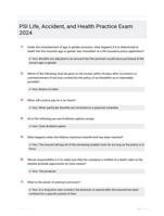 PSI Life, Accident, and Health Practice Exam 2024