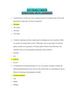 ATI TEAS 7 MATH QUESTIONS AND ANSWERS 2024 UPDATE ALL CORRECT 2024