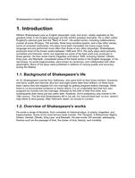 Shakespeares impact on literature and theatre