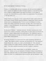 An essay about thinking and its secrets