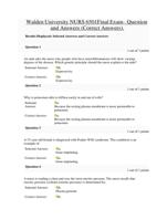 NURS 6501Final Exam Question and Answers (Correct Answers). 2023