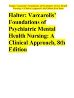 Halter: Varcarolis Foundations of Psychiatric Mental Health Nursing: A Clinical Approach, 8th Edition