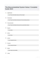 The Musculoskeletal System Notes l Complete Guide 2023