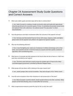 Chapter 24 Assessment Study Guide Questions and Correct Answers