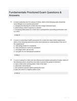 Fundamentals Proctored Exam - Q&A (Verified)