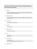 AS level OCR Chemistry Study Guide Graded A+