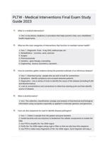 PLTW - Medical Interventions Final Exam Study Guide 2023
