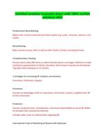 Certified Lactation Counselor Exam-with 100% verified solutions-2023