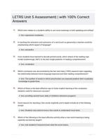 Unit 5 LETRS Exam Prep Flashcards with Correct Answers