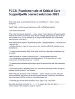 FCCS (Fundamentals of Critical Care Support) Exam  Questions And Answers