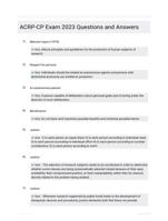 ACRP-CP Exam 2023 Questions and Answers