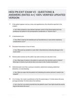 HESI PN EXIT EXAM 2023 UPDATE ACTUAL SCREENSHOTS 110 QUESTIONS SCORED 1325