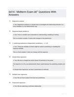 6414 - Midterm Exam  Questions With Answers