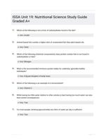 ISSA Unit 19: Nutritional Science Study Guide Graded A+