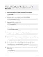 walmart food safety test questions and answers pdf