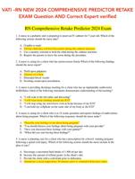 VATI RN NEW 2024 COMPREHENSIVE PREDICTOR RETAKE EXAM Question AND Correct Expert verified