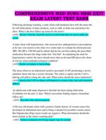 ATI COMPREHENSIVE MED SURG EXIT EXAM LATEST TEST BANK WITH VERIFIED ANSWERS NGN