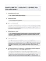 RDHAP Law and Ethics Exam Questions with Correct Answers.