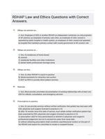 RDHAP Law and Ethics Questions with Correct Answers.