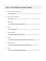 Chem 1020 Midterm Already Passed