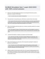 GLOBUS Simulation Quiz 1 | 2023 | Questions with 100% Correct Answers | Updated & Verified